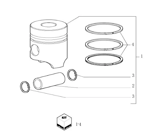 1930996 - комплект поршневых колец